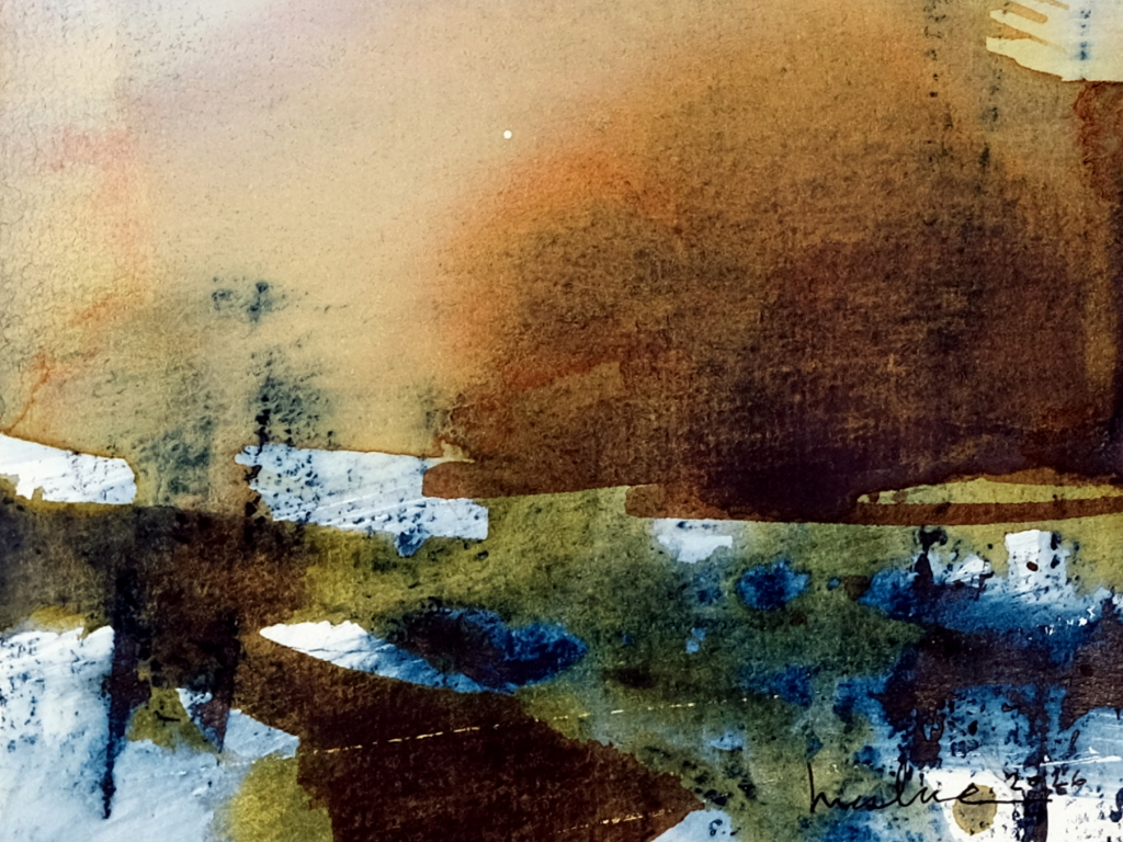 Fragment 03 - akvarel s paspartuom