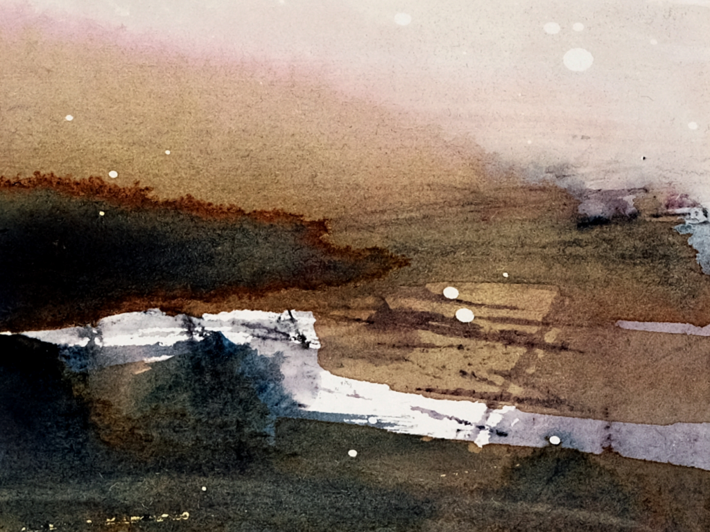 Fragment 01 - akvarel s paspartuom